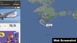 Маршрут полета Ту-204-300 по данным сервиса Flightradar