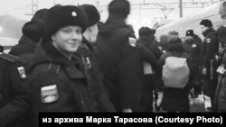 Марк Тарасов в день призыва в ВМФ