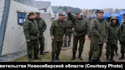 Мобилизованные в новосибирском учебном центре (архивное фото)