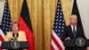 Ангела Меркель и Джо Байден на пресс-U.S. President Joe Biden and German Chancellor Angela Merkel attend a joint news conference in the East Room at the White House