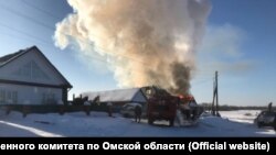 Пожар в доме в селе Седельниково