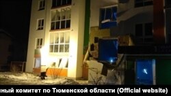 Дом, в котором произошел взрыв газа